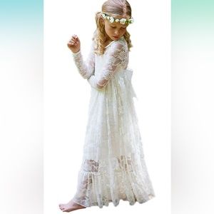 Lace~Color is Ivory Size 10-11Y